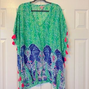 Lilly Pulitzer Elephant Print Swim Coverup size L/XL